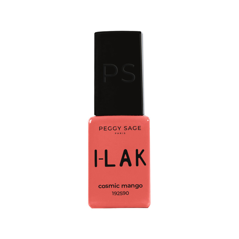 Vernis semi-permanent I-LAK – cosmic mango – éclat vif, tenue 3 semaines