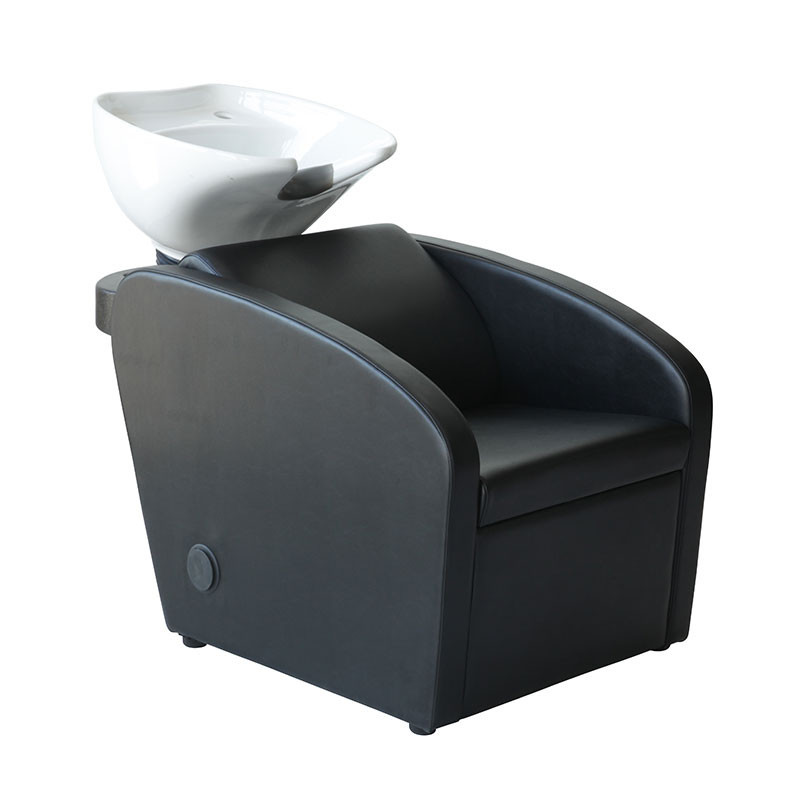Bac à shampooing accoudoir concave Noir 65x74x71cm Bac à shampooing accoudoir concave Noir 65x74x71cm