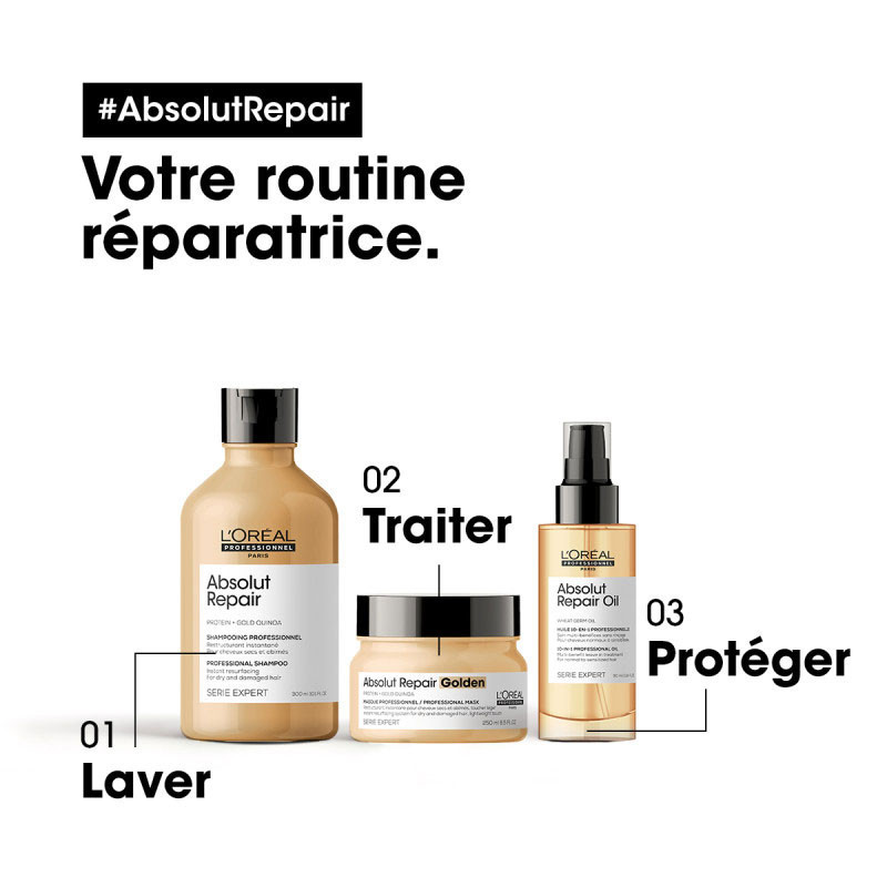 Masque Golden à la protéine de quinoa doré restructurant Masque Golden à la protéine de quinoa doré restructurant