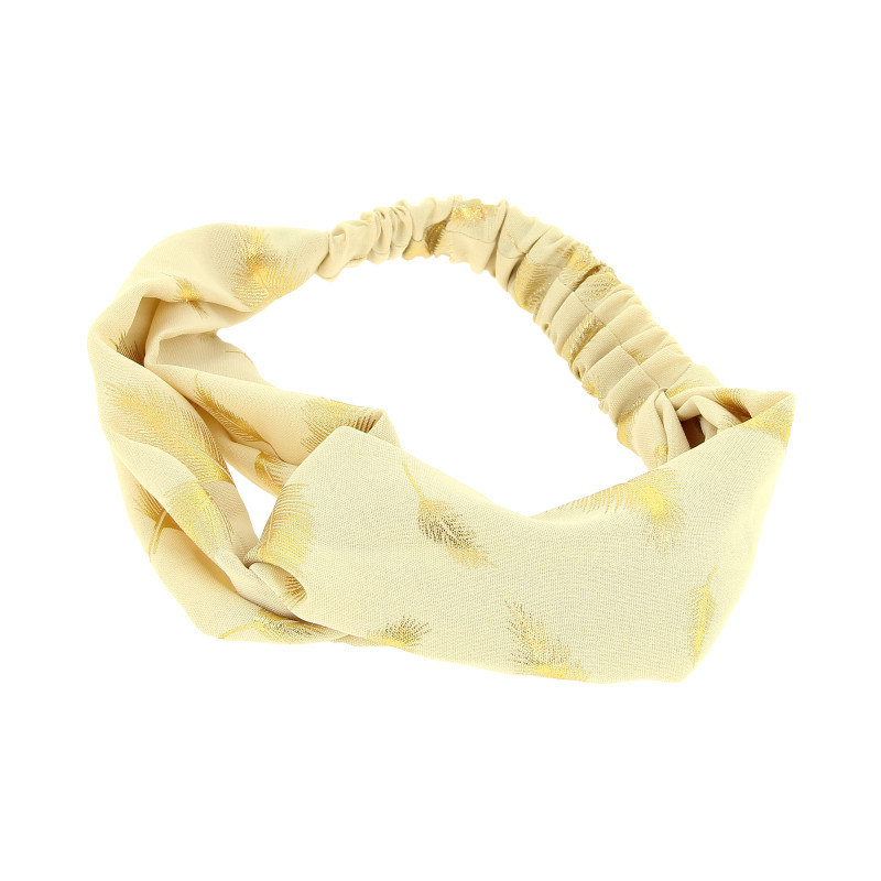 Bandeau beige imprimé doré Bandeau beige imprimé doré