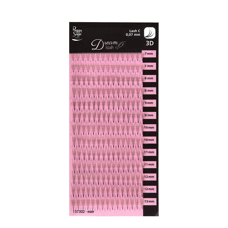 Extension de cils volume russe 3D Courbe extreme 0.07x 7-8-9-10-11-12-13mm Extension de cils volume russe 3D Courbe extreme 0.07x 7-8-9-10-11-12-13mm