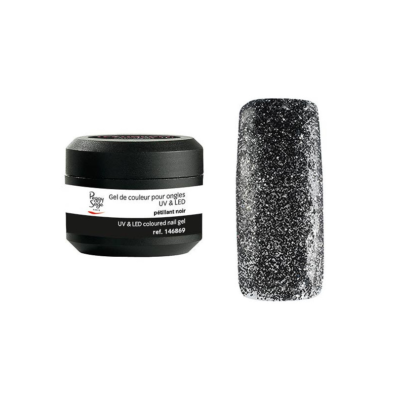 Gel de couleur UV&LED Color It - Pétillant noir 5g