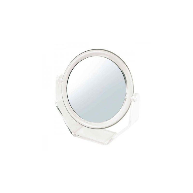 Miroir double face avec socle grossissant 5x