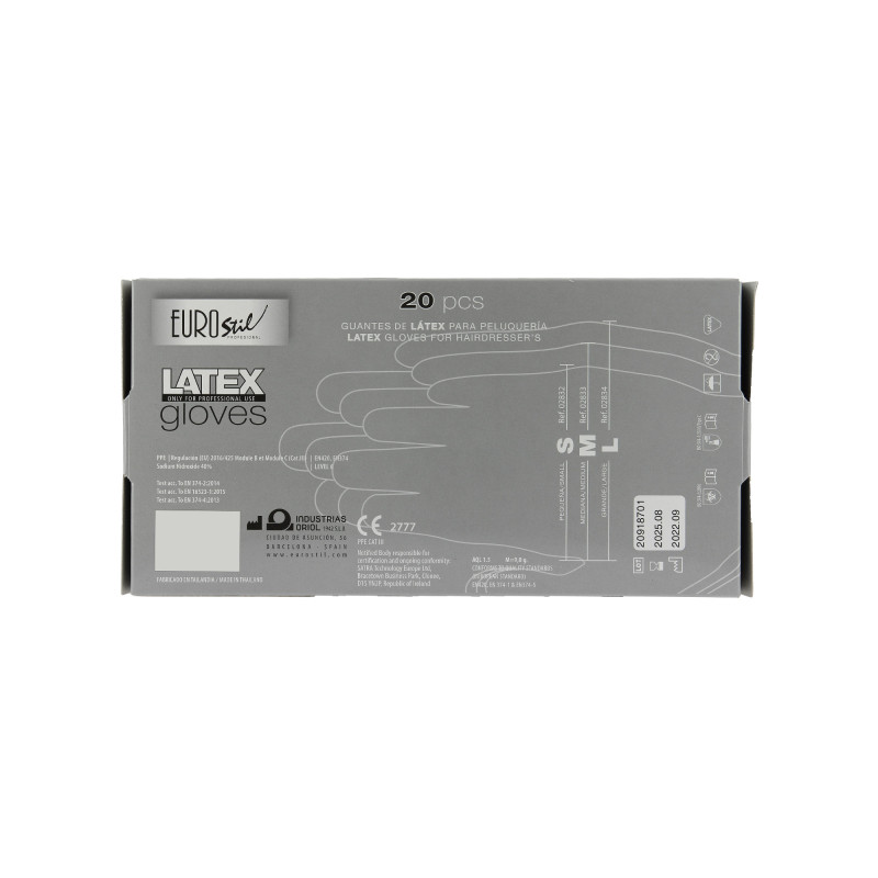 Boîte de 20 gants en latex non poudré jetables noirs - Taille M