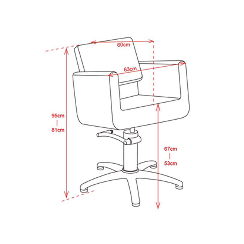 Fauteuil Madrid Noir 81x63cm