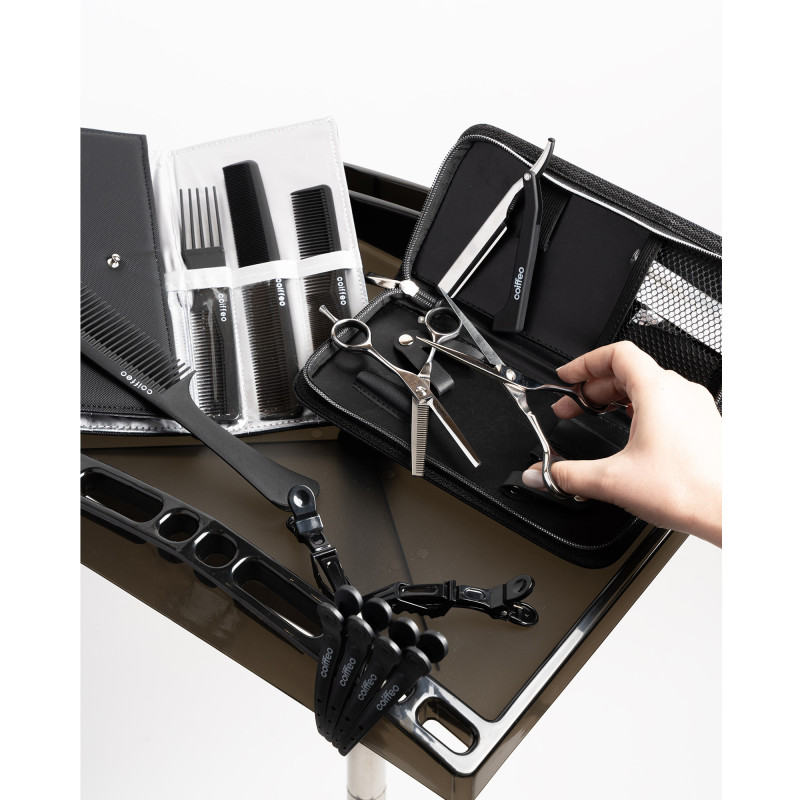 Set ciseaux gauche et effileur + rasoir 5.5