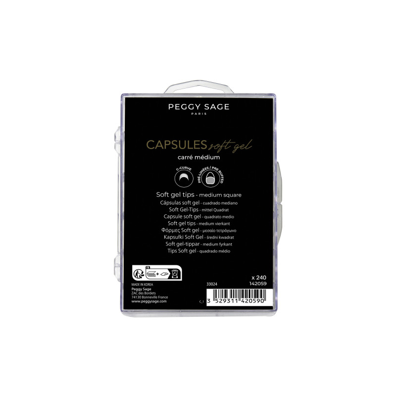 Capsules Soft Gel - Carré médium x240