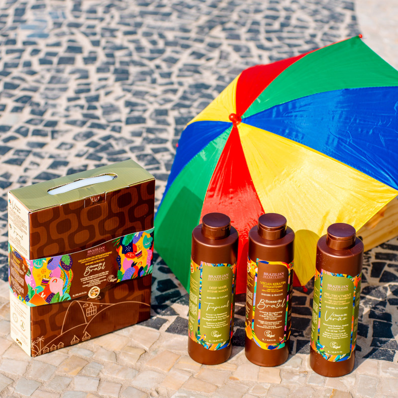 Kit lissage profond à la kératine végétalienne Bossa do Brasil