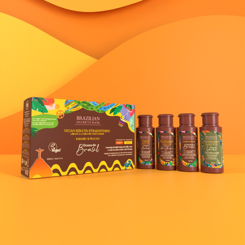 Kit lissage à la kératine végétalienne Bossa do Brasil