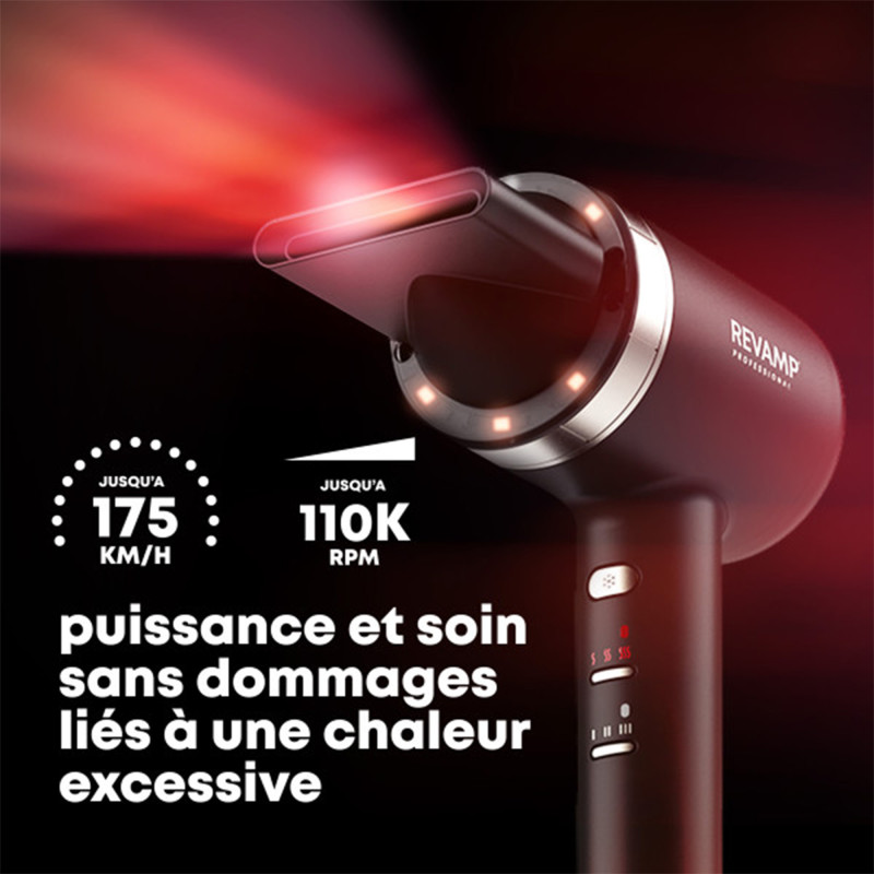 Sèche-cheveux ENIGMA TRI-CARE – brillance, soin LED, séchage rapide