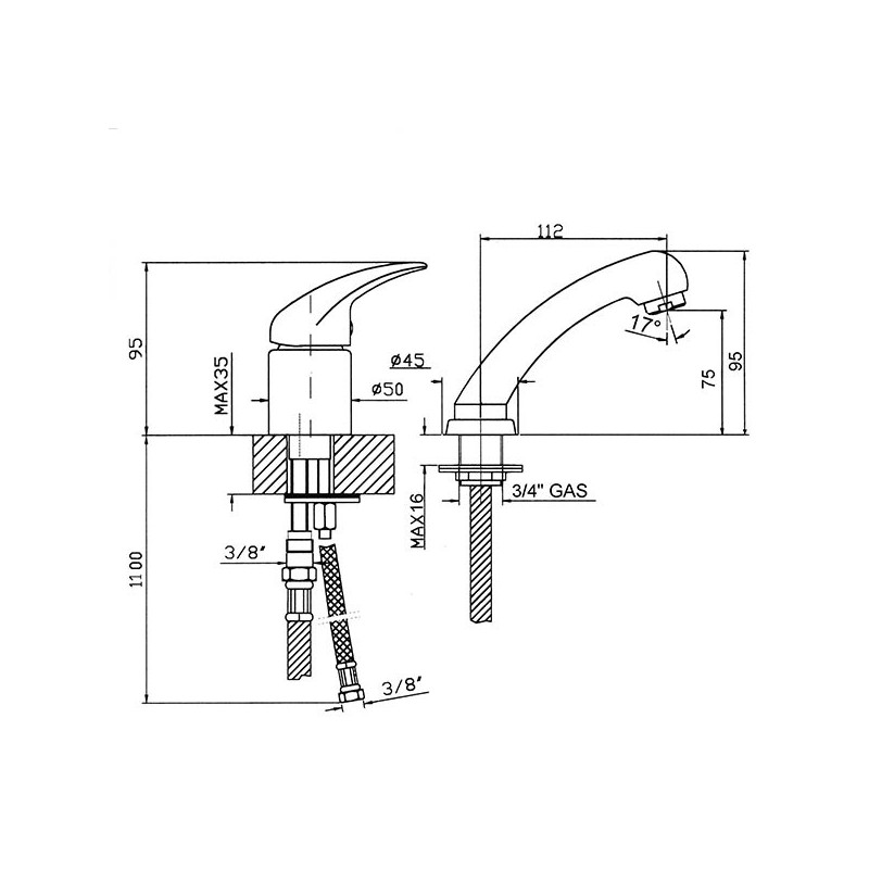 Mitigeur et douchette