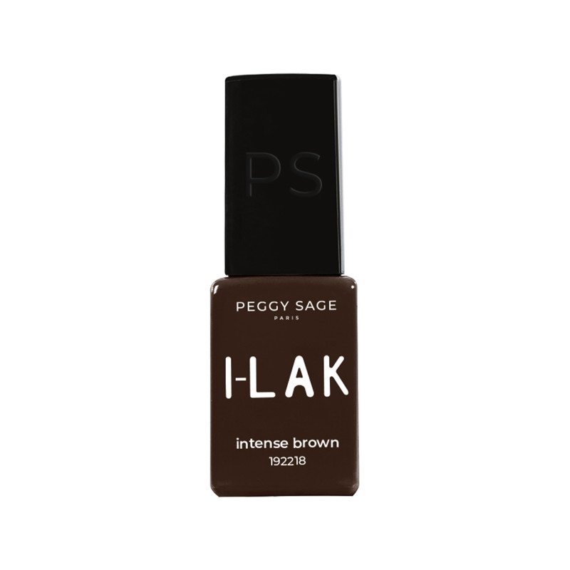 Vernis semi-permanent I-LAK – intense brown – couvrance pro, longue tenue