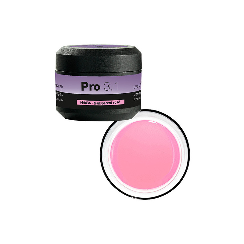Gel de construction 3 en 1 Pro 3.1 Transparent rosé