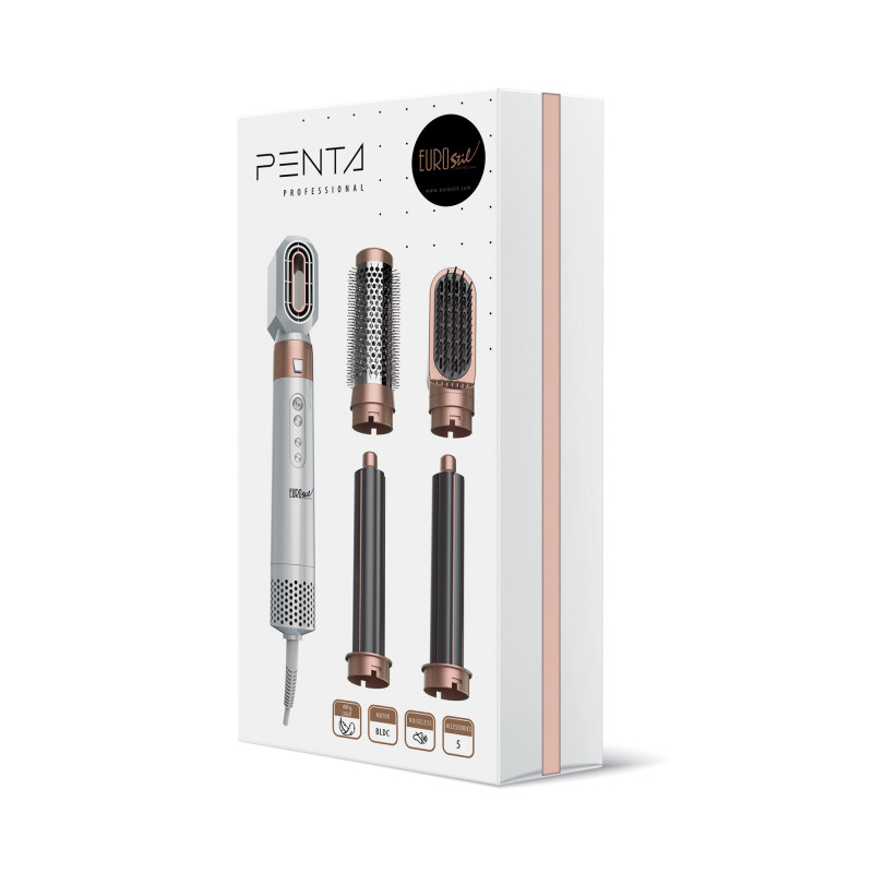 Outil de coiffage 5-en-1 PENTA - embouts interchangeables, coiffures infinies