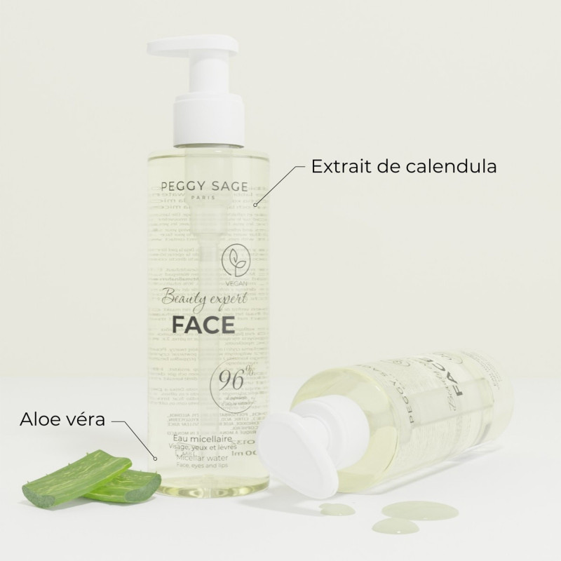 Eau micellaire visage yeux lèvres – douceur, fraîcheur, confort