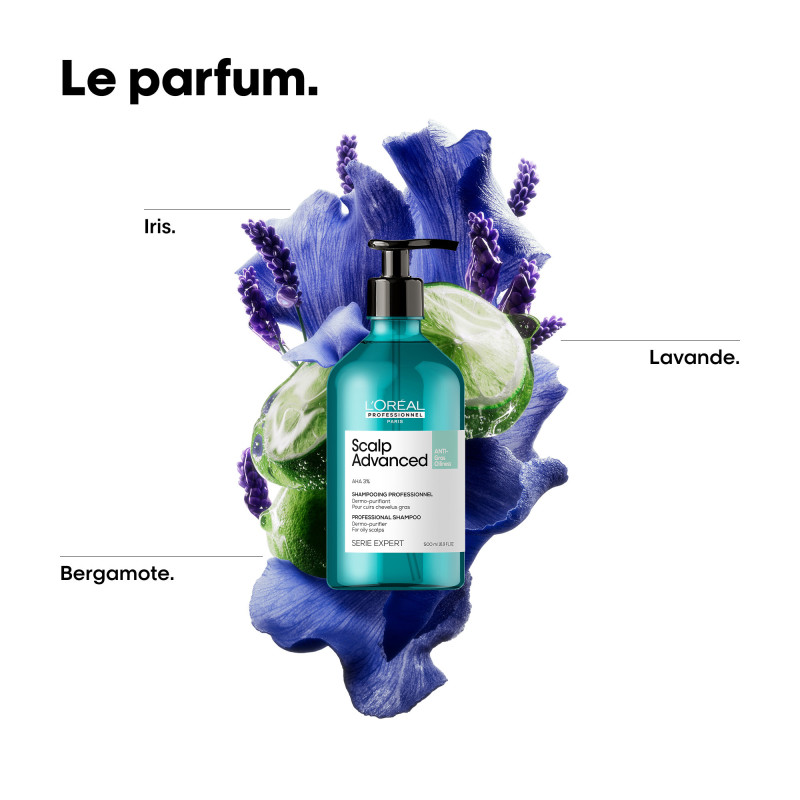 Shampoing dermo-purifiant pour cuirs chevelus gras Scalp