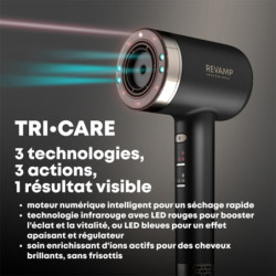 Sèche-cheveux ENIGMA TRI-CARE – brillance, soin LED, séchage rapide