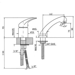 Mitigeur et douchette