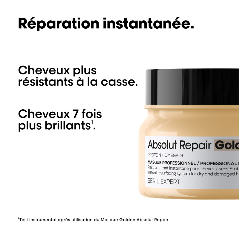 Masque Golden à la protéine de quinoa doré restructurant