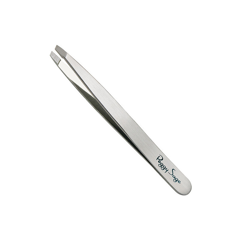 Pince à épiler argent mors biais souples