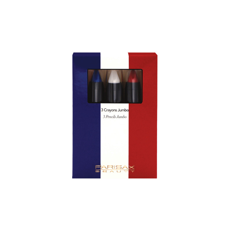 Trio crayons jumbo Bleu Blanc Rouge