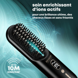 Brosse chauffante et lissante compacte sans fil Straight&Co