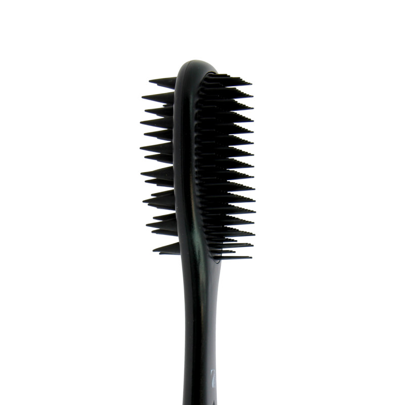 Brosse massante 2-en-1 Noire