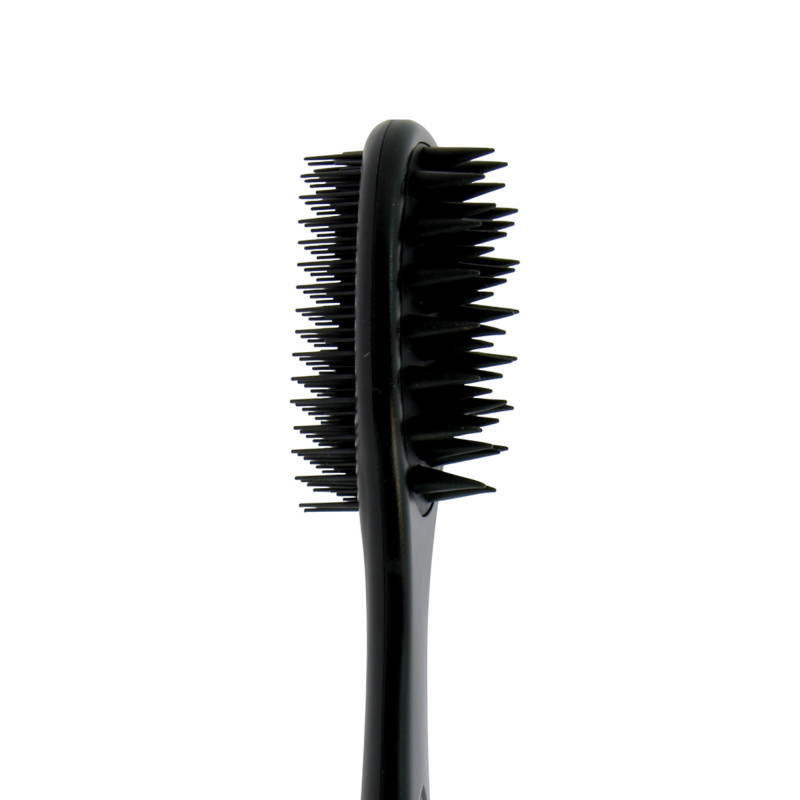 Brosse massante 2-en-1 Noire