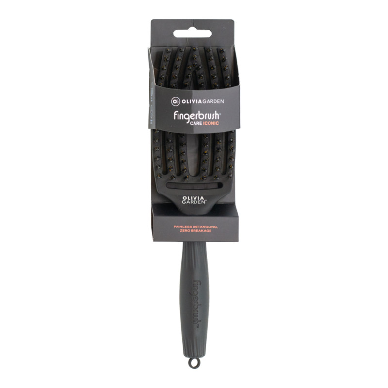 Fingerbrush brosse démêlante Iconic Boar & Nylon Full Black