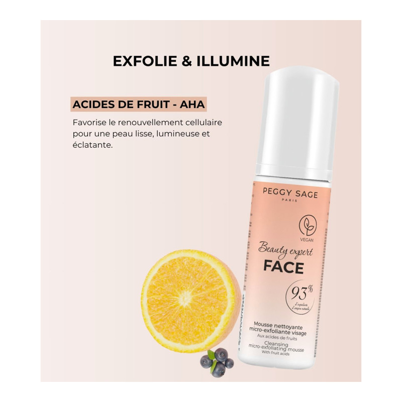 Mousse nettoyante micro-exfoliante visage Beauty Expert FACE 