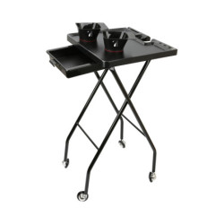 Table de service aimantée avec 2 bols magnétiques Noir