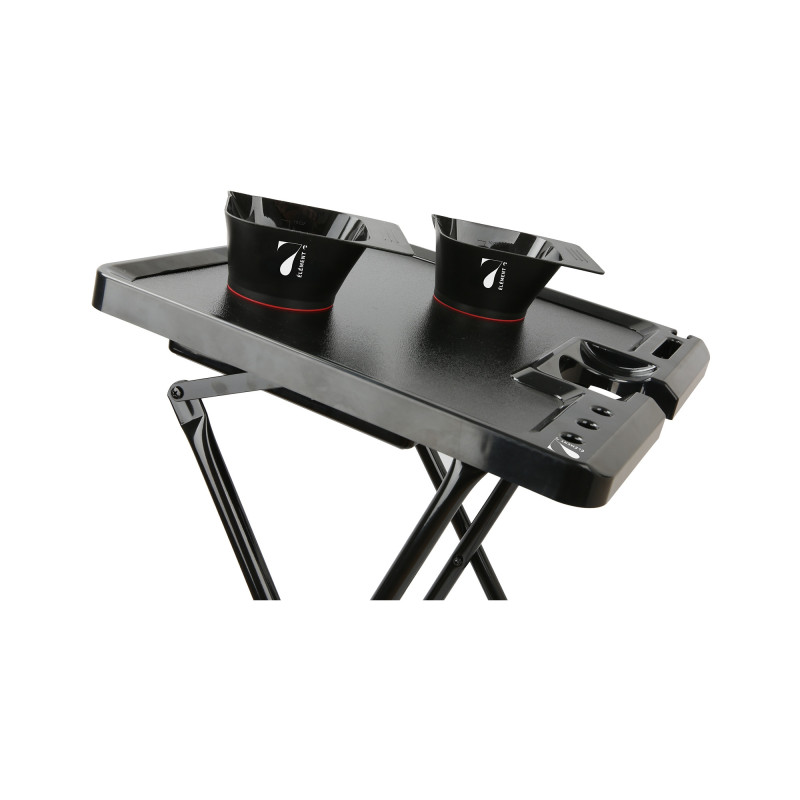 Table de service aimantée avec 2 bols magnétiques Noir