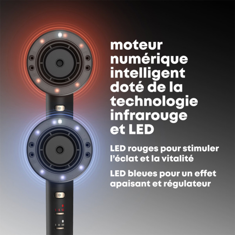 Sèche-cheveux ENIGMA TRI-CARE – brillance, soin LED, séchage rapide