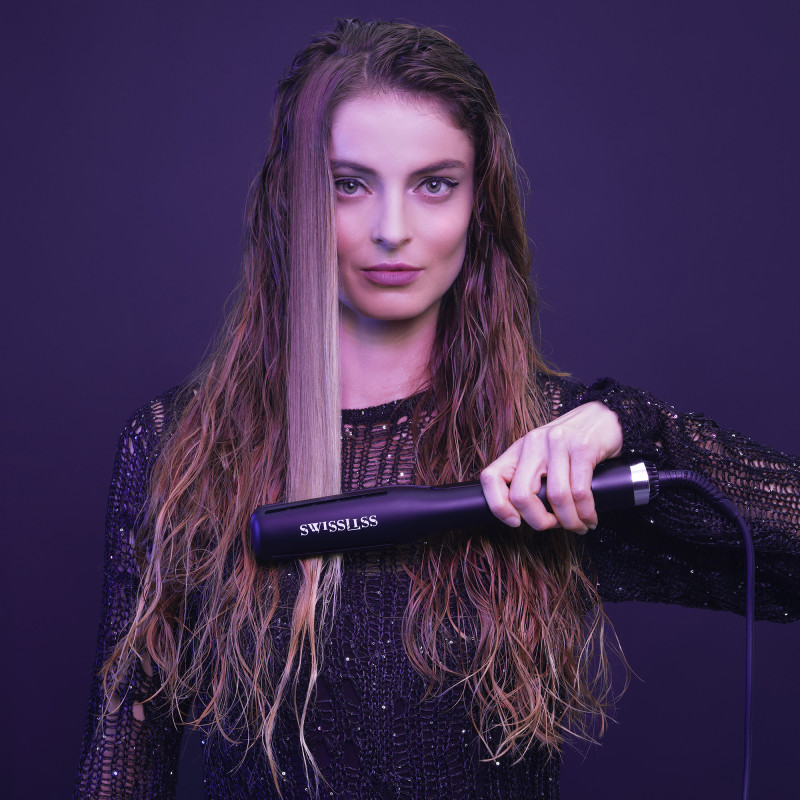 Lisseur séchant 2-en-1 Aura Noir