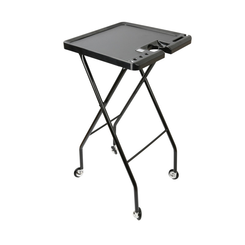 Table de service aimantée avec 2 bols magnétiques Noir