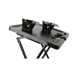 Table de service aimantée avec 2 bols magnétiques Noir