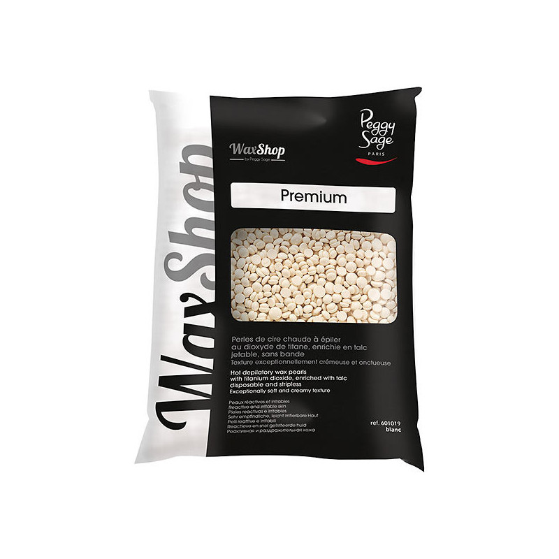 Perles de cire à épiler sans bande Blanche 800g