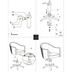 Fauteuil noir Roma 52x100cm