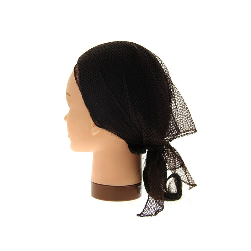 Voilette mise en plis marron maille fine