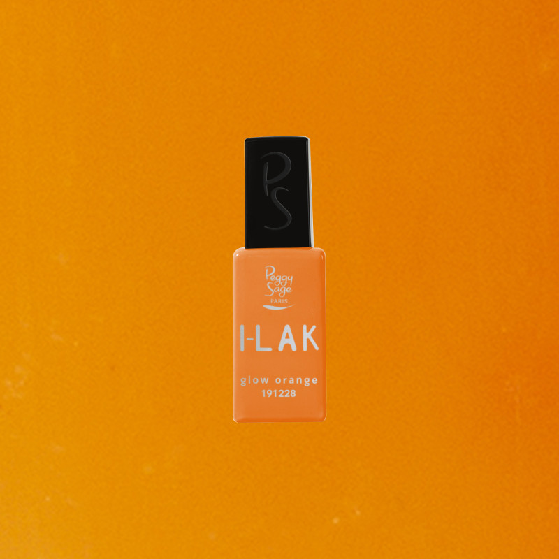 I-LAK soak off gel polish glow orange