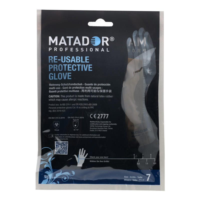 Paire de gants de protection en latex taille M