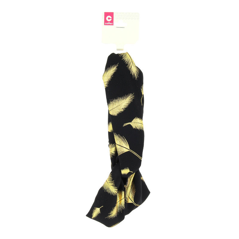Bandeau noir imprimé doré