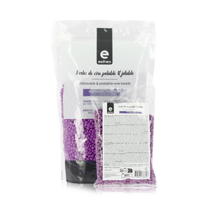 Perles de cire pelable et jetable Multidirectionnelle Lilas