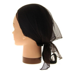 Voilette mise en plis marron maille fine