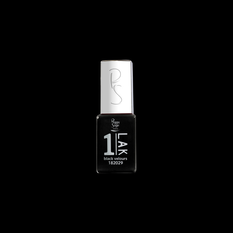Mini vernis semi-permanent 1-LAK - Black velours