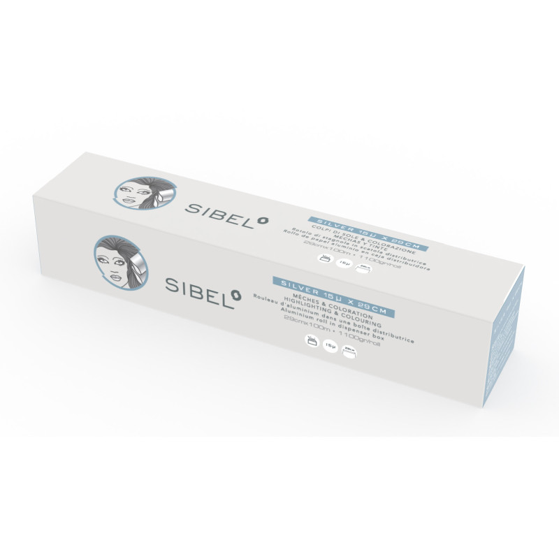 Rouleau aluminium mèches 29cm x 100m - 1100gr 15µ - boîte distributrice