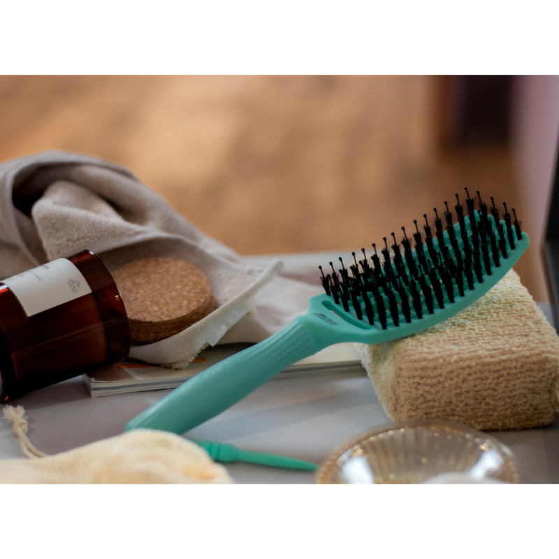 Brosse démêlante FingerBrush Iconic Boar & Nylon - Mint