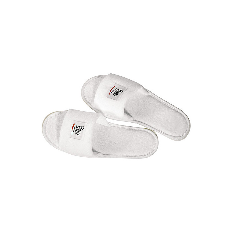 Mules blanches en éponge