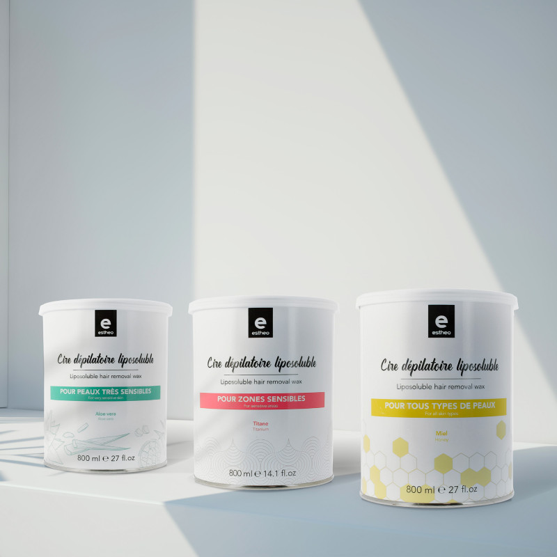Pot de cire dépilatoire liposoluble Titane