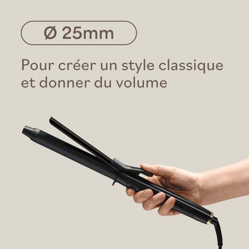 Fer à boucler à pince 25mm – Boucles maîtrisées au rendu impeccable